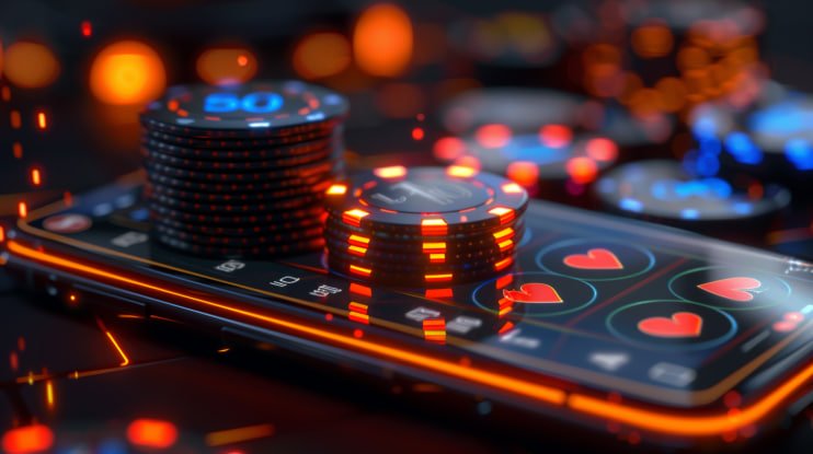 Dealer live casino sedang membagikan kartu di meja permainan receh888